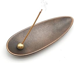 Incense Stick Holder Incense Burner Incense Holder Ash Shatterproof Horizontal Modern Yoga Meditation Bronze