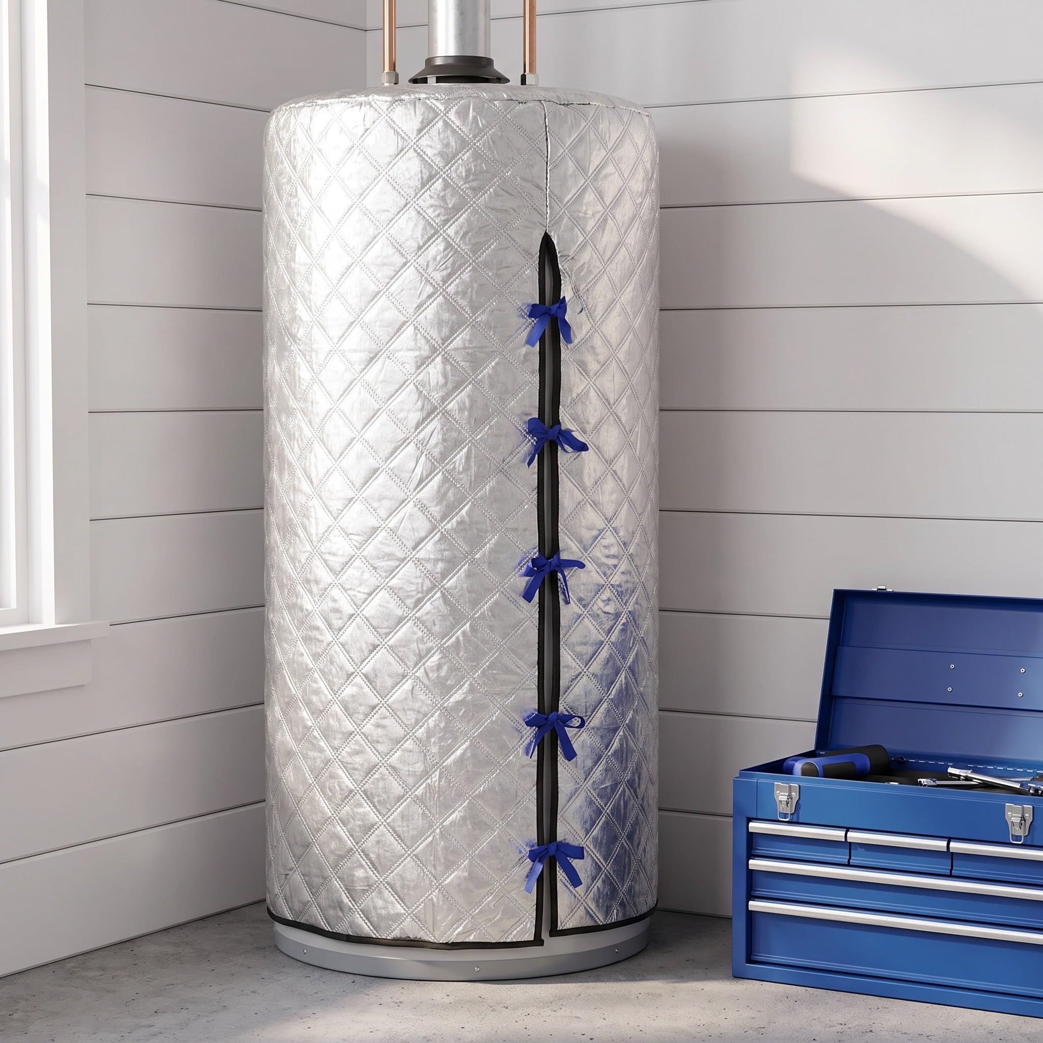 Operitacx Protector térmico para tanque de calentador de agua, 61x20"