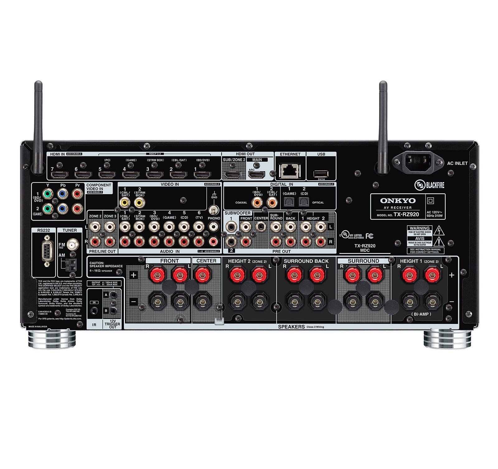 Amazon.com: Onkyo TX-RZ920 THX-Certified 9.2 Channel Network A/V