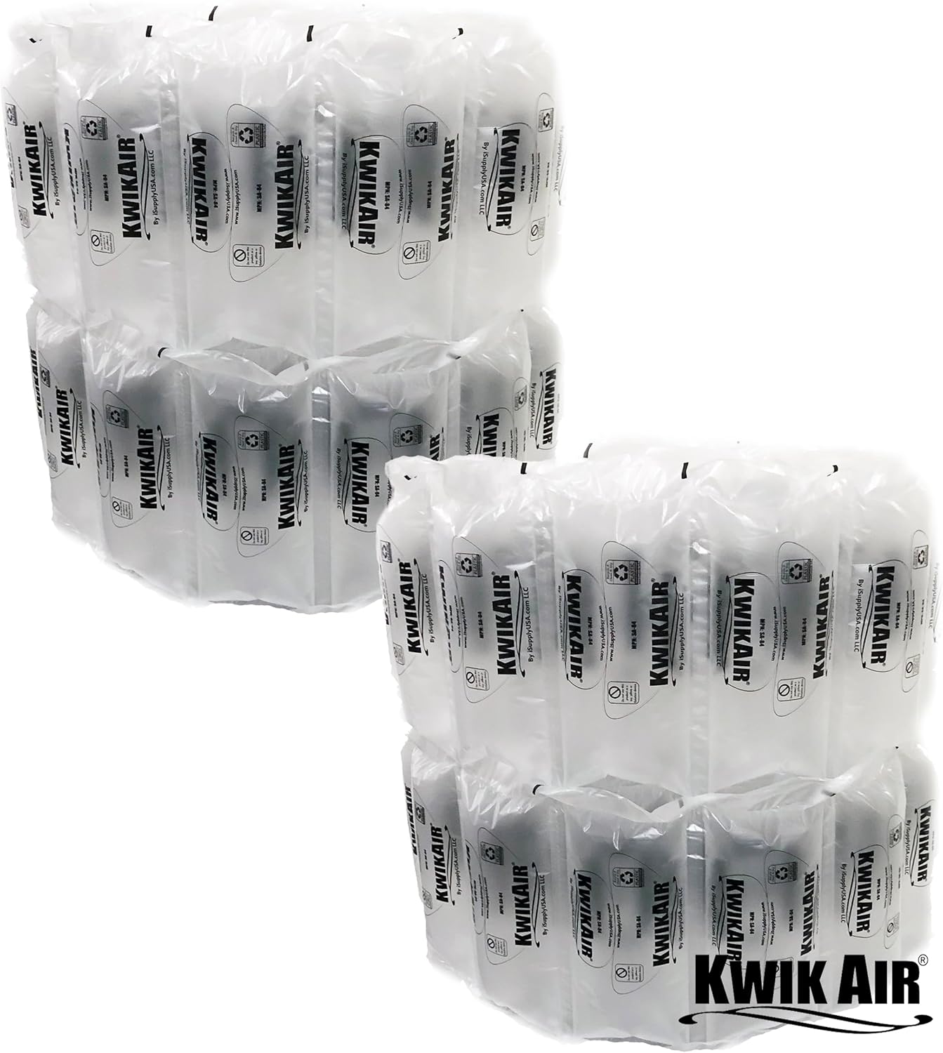 Kwik Air 342 Count 4x8 Air Pillows 40 Gallon 6.6 Cubic feet HDPE For Speed Air Void Fill Cushioning Shipping Packing Package (SA84PF-40)