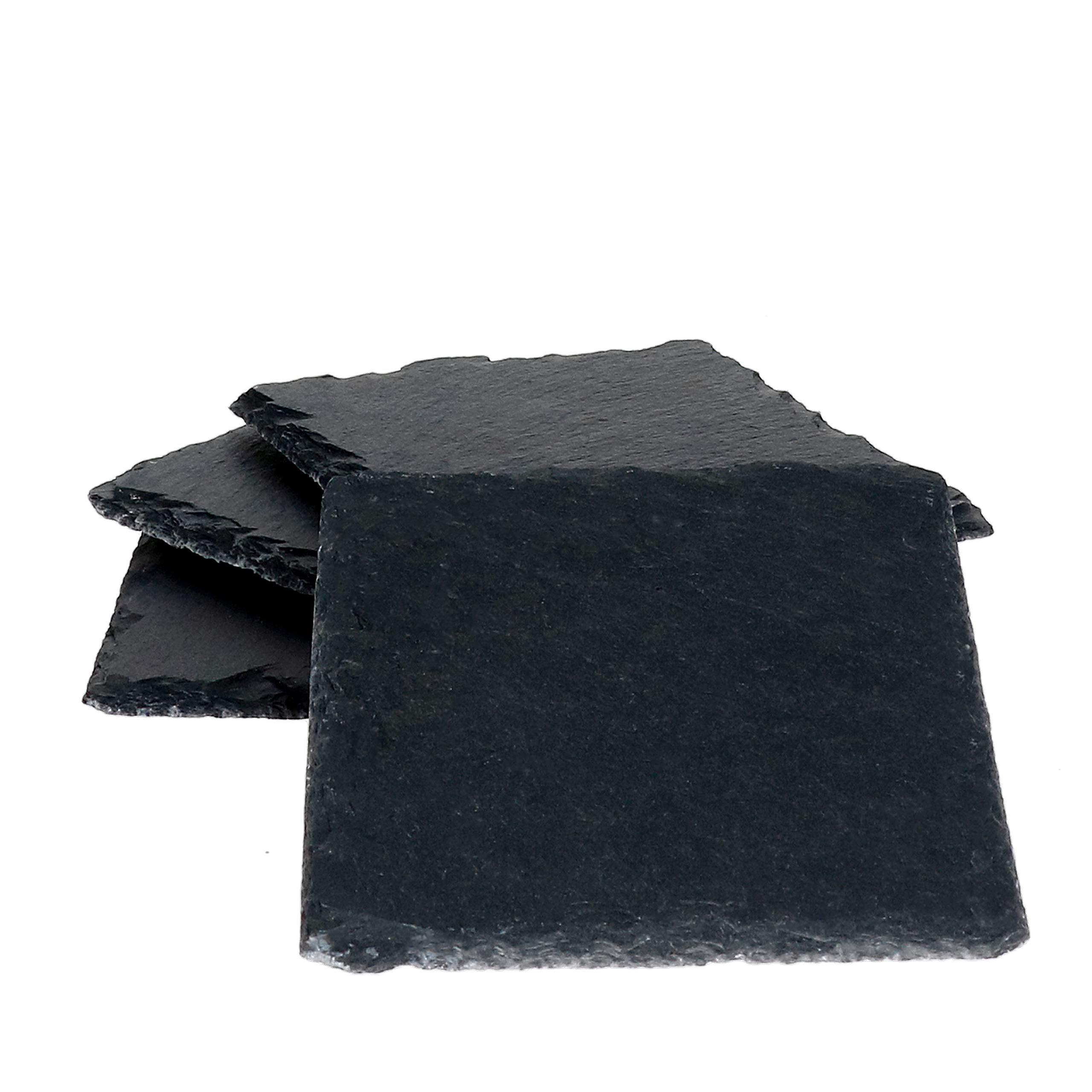 Lot De 2 Plateaux De Service En Ardoise Noire Ronds - Diamètre 30 Cm, Idéal Pour Tapas, Fromage, Présentation Chic