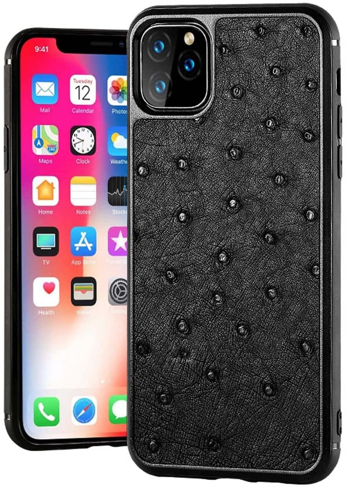Peau d'autruche coque antichoc iPhone 13 Pro Max fini les rayures - 8