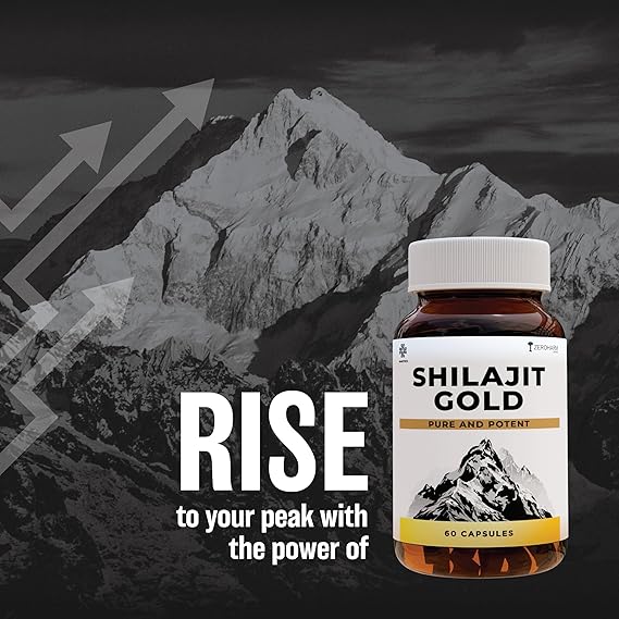 ZEROHARM Shilajit Gold 500 Mg Capsules|Pure Himalayan Shilajit|