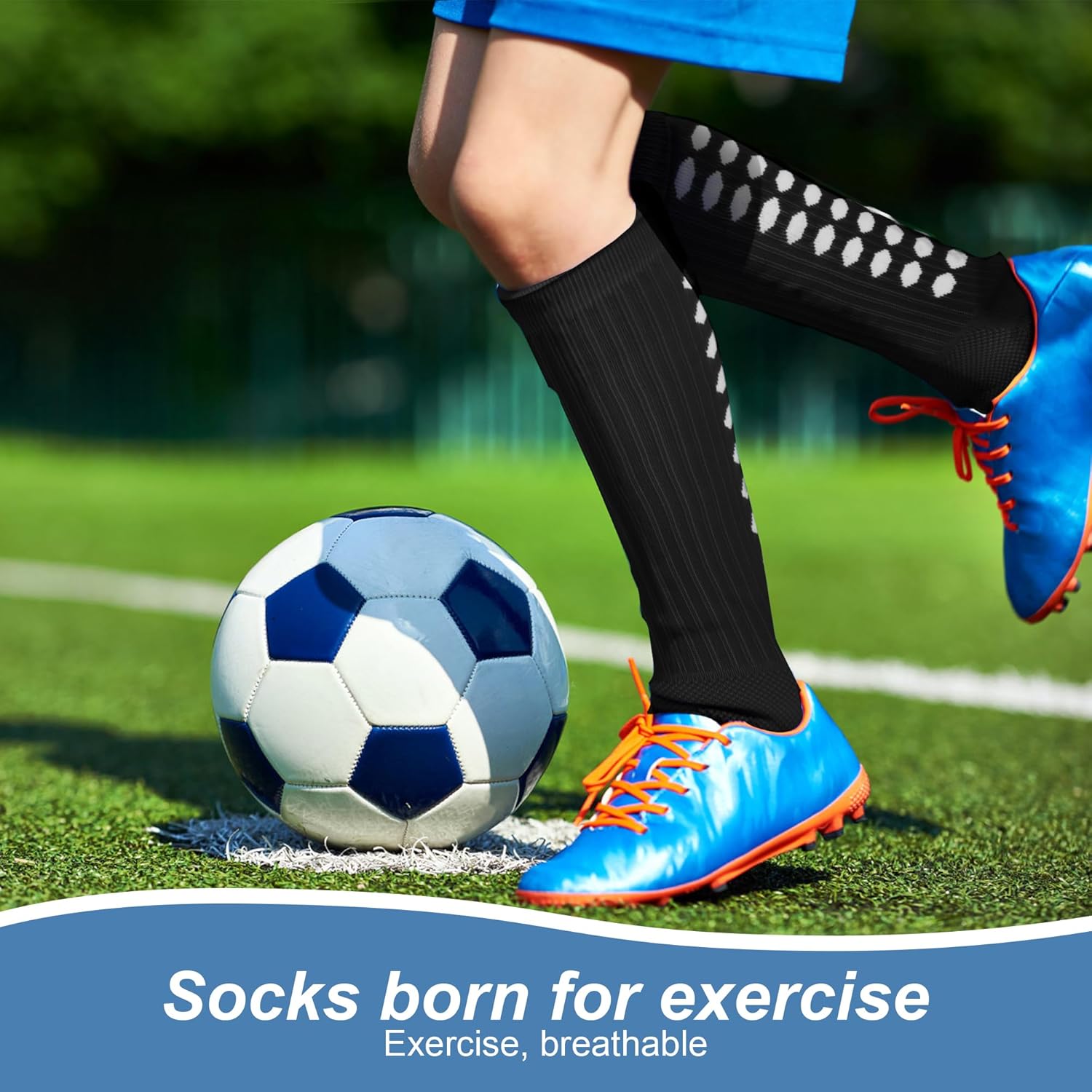 Soccer Socks with Non-Slip Grip Pads, High-Performance Football, Athletic Sports Socks for Men & Women（3 or 4 Pairs ） - Image 3