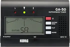 Korg Sintonizador de guitarra/baixo GA-50 com função de backup de memória e desligamento automático