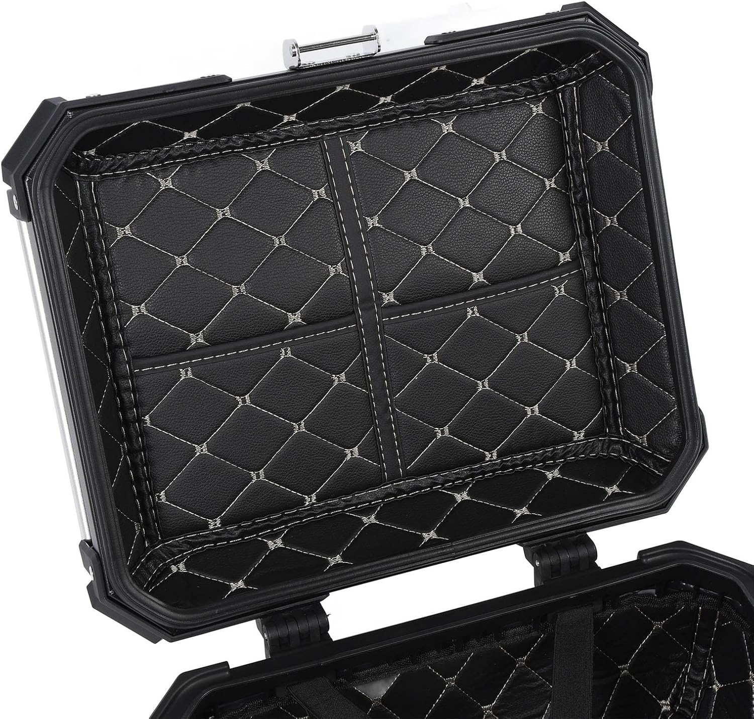 Asixxsix Top Box, 25L Aluminum Tail Case Rustproof with Security Lock and Arrow Storage Case Installation for Scooter Universal Fit (Silver)