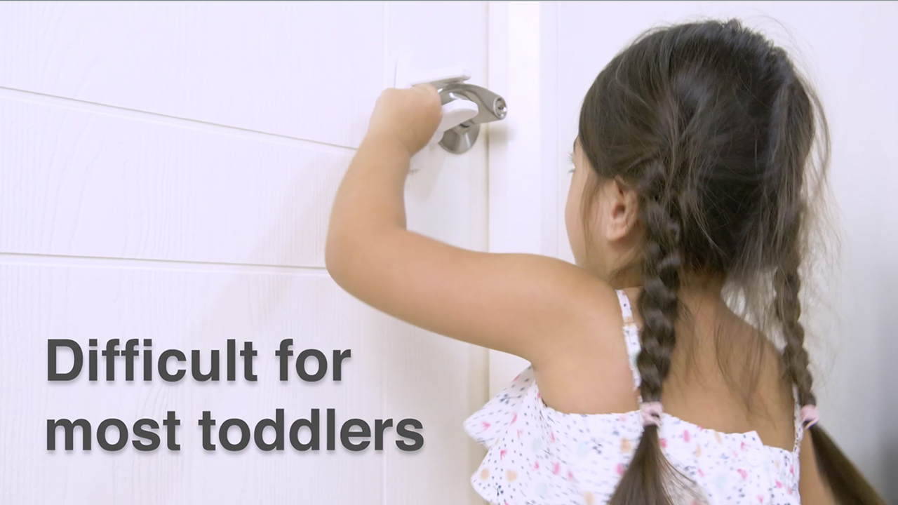 Improved Childproof Door Lever Lock (3 Pack) Prevents Toddlers from