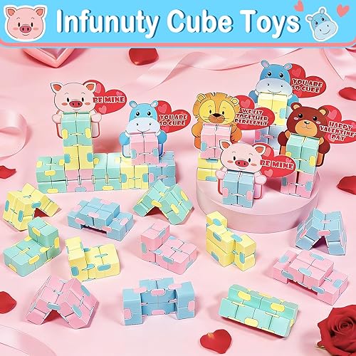 Miniatura 5 de [Caja de corazón llena] Paquete de 24 tarjetas de San Valentín para niños, aula, escuela, con rompecabezas de metal, juguetes de rompecabezas de San