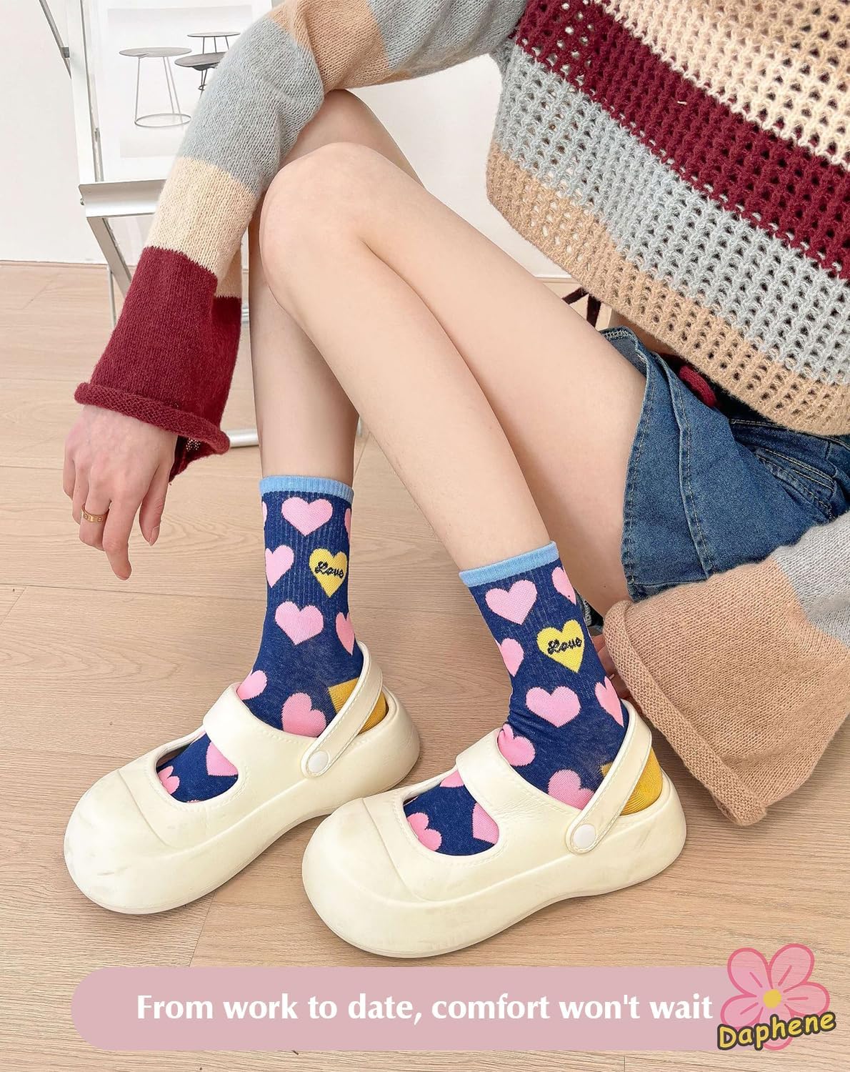 Daphene Womens Cute Socks All Season | Premium Combed Cotton Breathable Soft | Cartoon Animal Patterns | Cozy Holiday Gifts - Image 3
