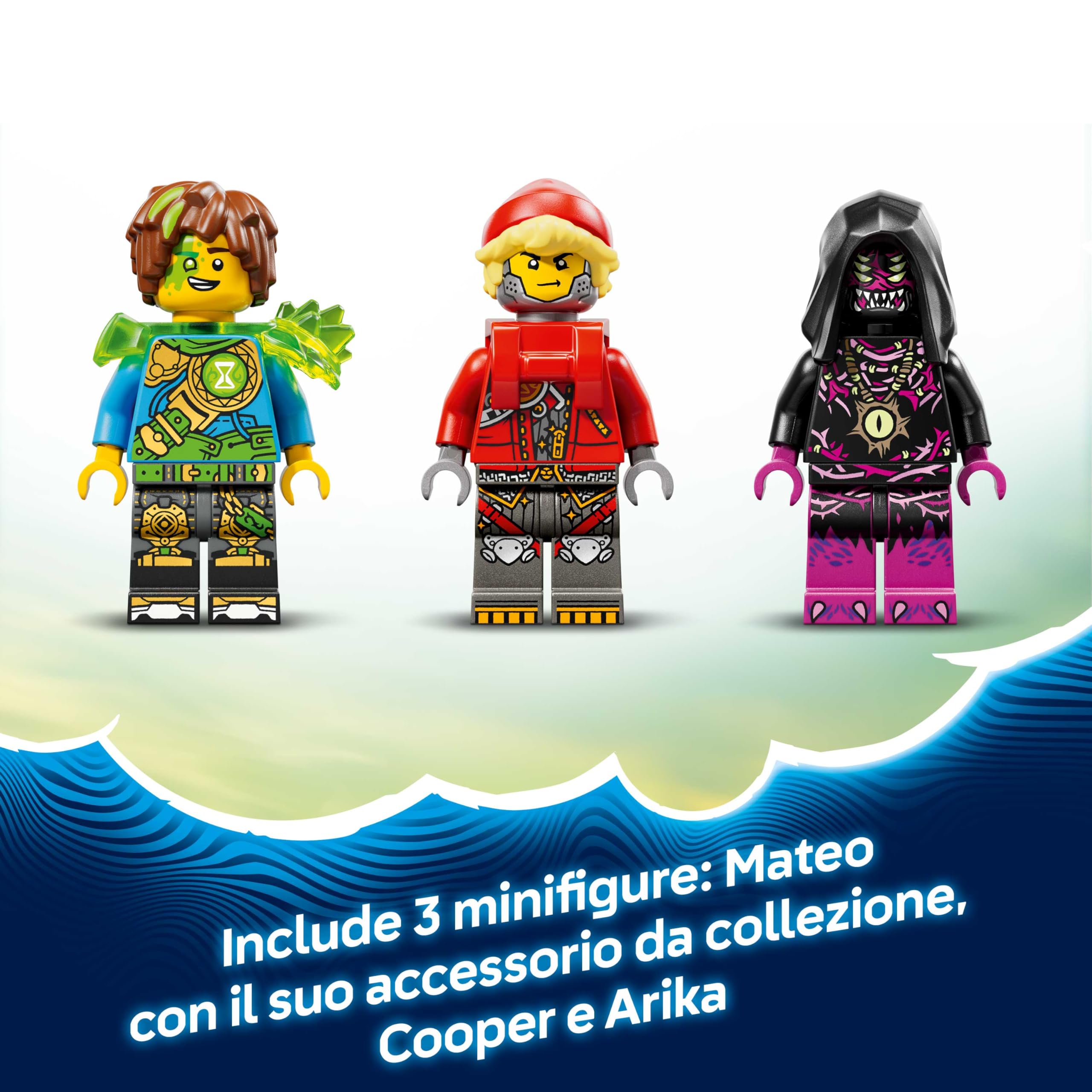 LEGO DREAMZzz 2 in 1 Scorpione Escavatore Giocattolo - Trasformabile in Figura di Vespa - con 3 Minifigure e Creatura del Tesoro Arancione da Collezione - Regalo per Bambini da 7 Anni in su - 71513