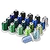 Simthread Embroidery Machine Thread Kit 800Y 21 Spools Black White and ...
