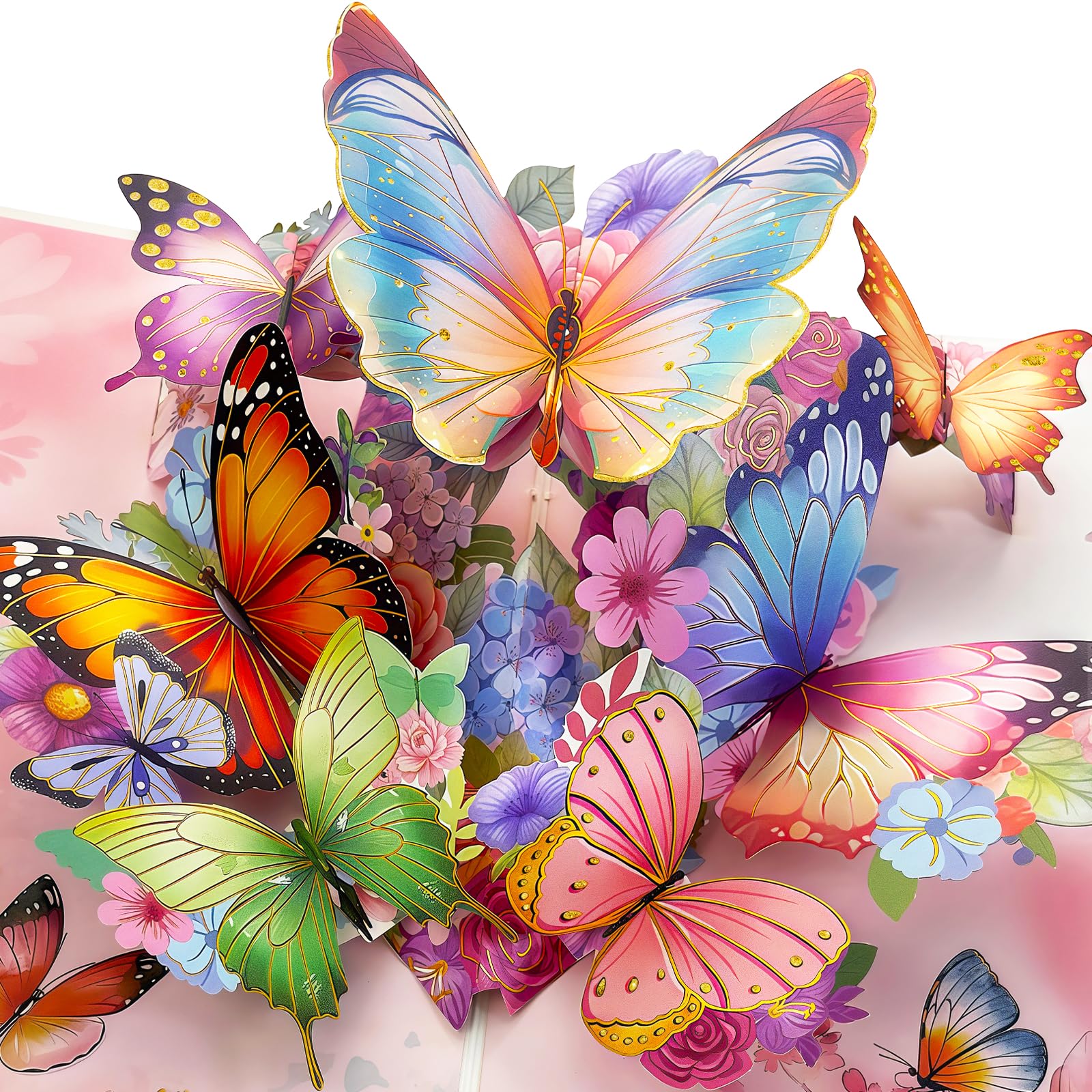 YianHien Schmetterling Geburtstagskarte für Frauen & Mädchen | 3D Pop Up Karte Geburtstag, Besonders Geschenk für Tochter Beste Freundin