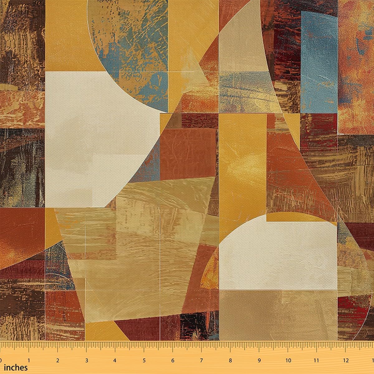 Feelyou Orange Red and Yellow Fabric by The Yard 1 Yard