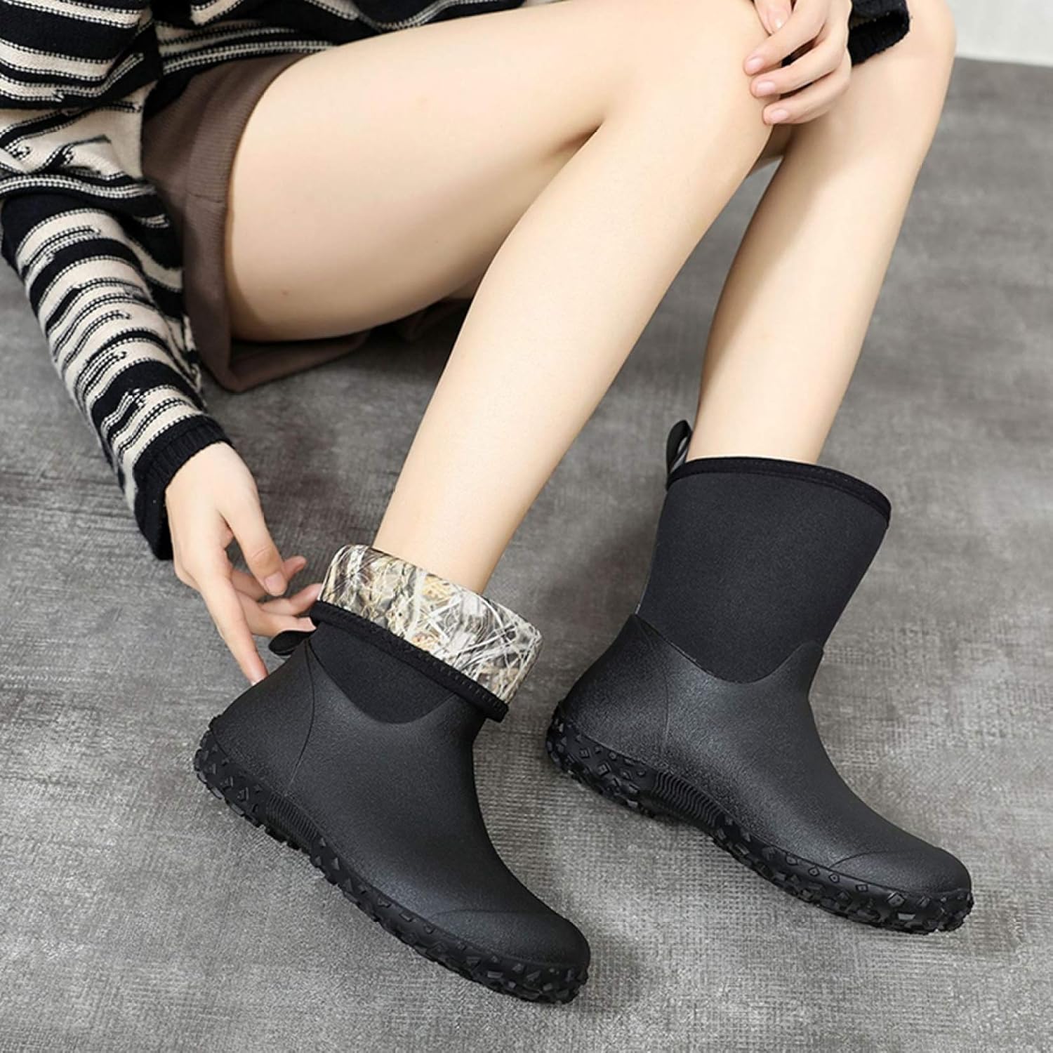 [KAPE1] ショートブーツ レディースレインシューズ レインブーツ ラバー ショートブーツ 長靴 婦人靴 おしゃれ 軽量 快適