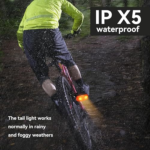 Miniatura 4 de Luces traseras de bicicleta autoalimentadas, luz de advertencia de ciclismo, rueda de bicicleta, horquilla, luz de seguridad de inducción magnética,