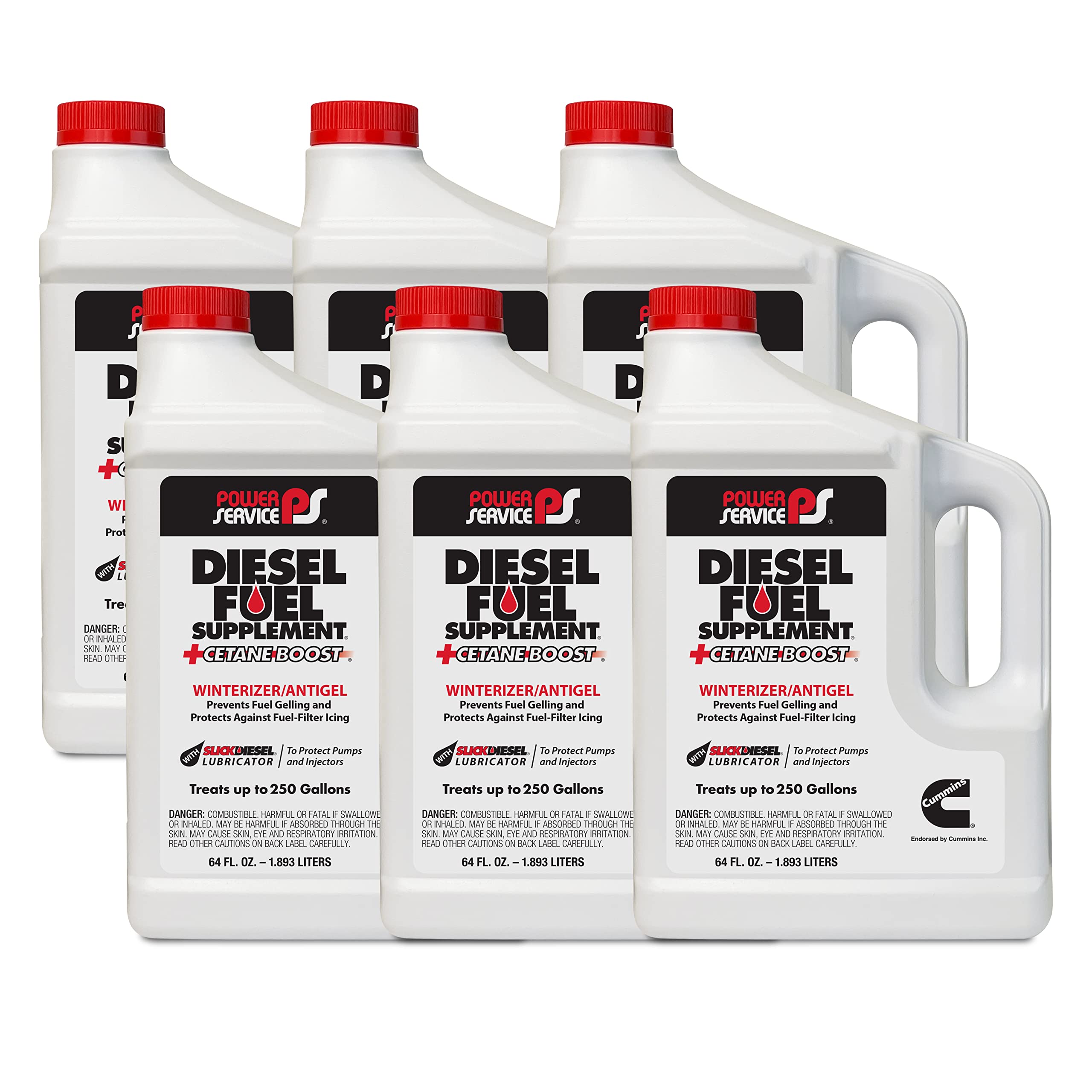 Power Service Diesel Fuel Supplement +Cetane Boost - 64 Ounce (Pack of 6)