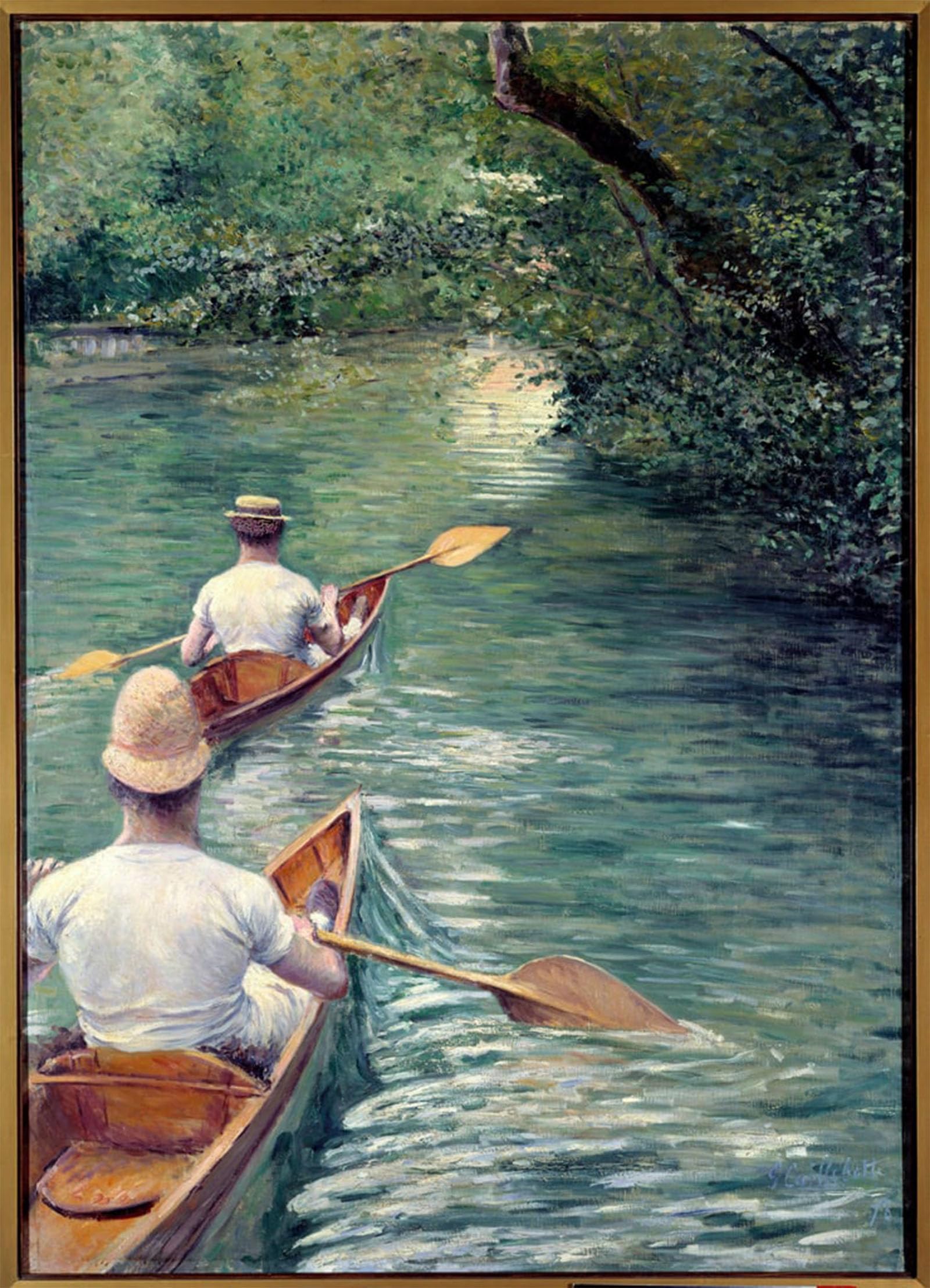 Art tableau les Périssoires affiche impression de Gustave Caillebotte toile 60x90 - 5