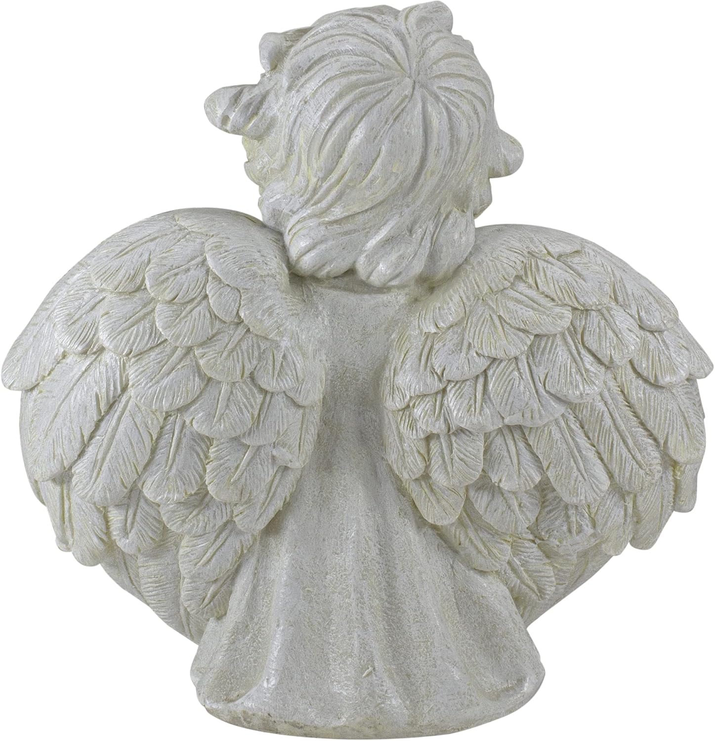 9" Cherub Angel Wings Bird Feeder Outdoor Garden Statue