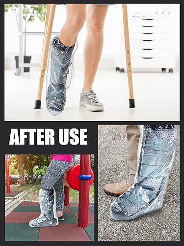 Miniatura 5 de 50 piezas de fundas impermeables para patas para ducha de 19.69 pulgadas, protector de molde hermético antideslizante para heridas de baño, ducha,