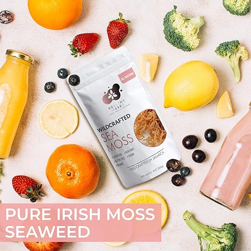 Miniatura 7 de Sea Moss  Costura seca de superalimento crudo de 8 onzas, todo natural natural natural de océano, mar sin procesar, rico en minerales, oro irlandés