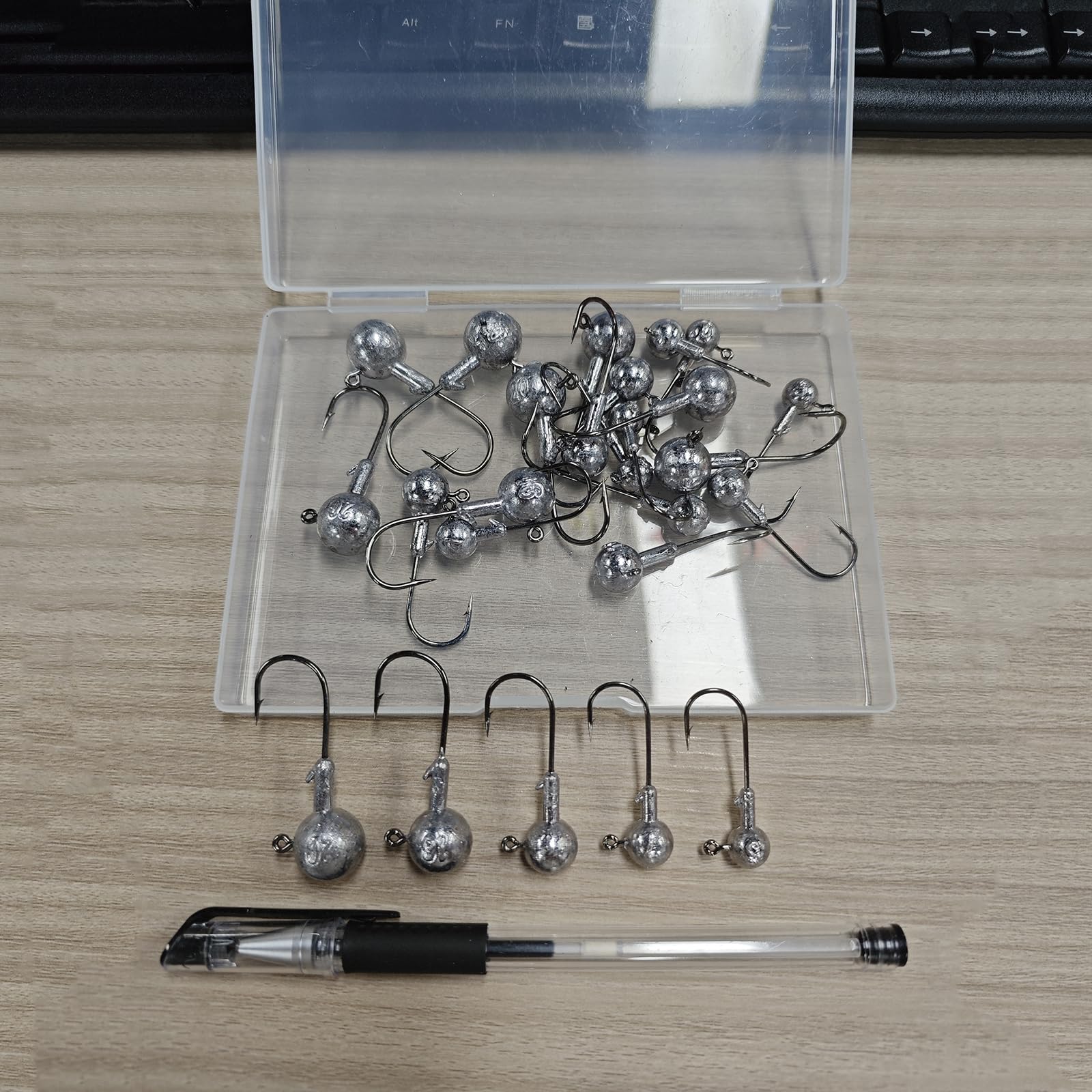 25 pz Testine Piombate Spinning, Teste Piombate Gancio Ami da Pesca per Esche Morbide Testa di Jig da Pesca Esche da Pescas In Metallo Esca da Jigging 20g,16g,10g,7g,5g