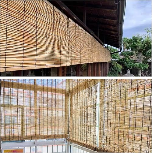 Miniatura 7 de Persianas de bambú para ventanas persianas de bambú para ventanas persianas de madera para ventanas interiores persianas tejidas inalámbricas 22 x