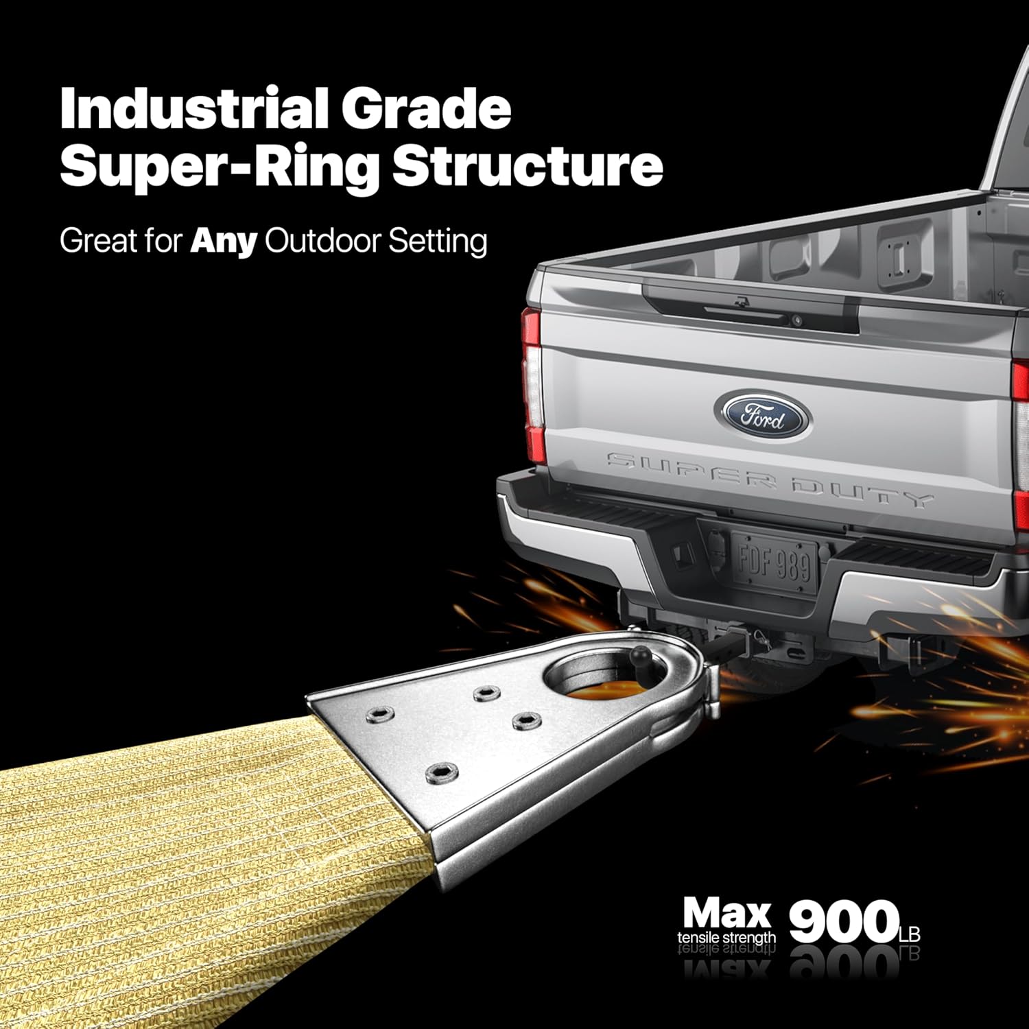 ColourTree Super Ring 18' x 22' Grey Rectangle Sun Shade Sail, Commercial Grade UPF50 Canopy, Reinforced Corners & Edges, 260 GSM Fabric Heavy Duty -5 Years Warranty (We Make Custom Size)