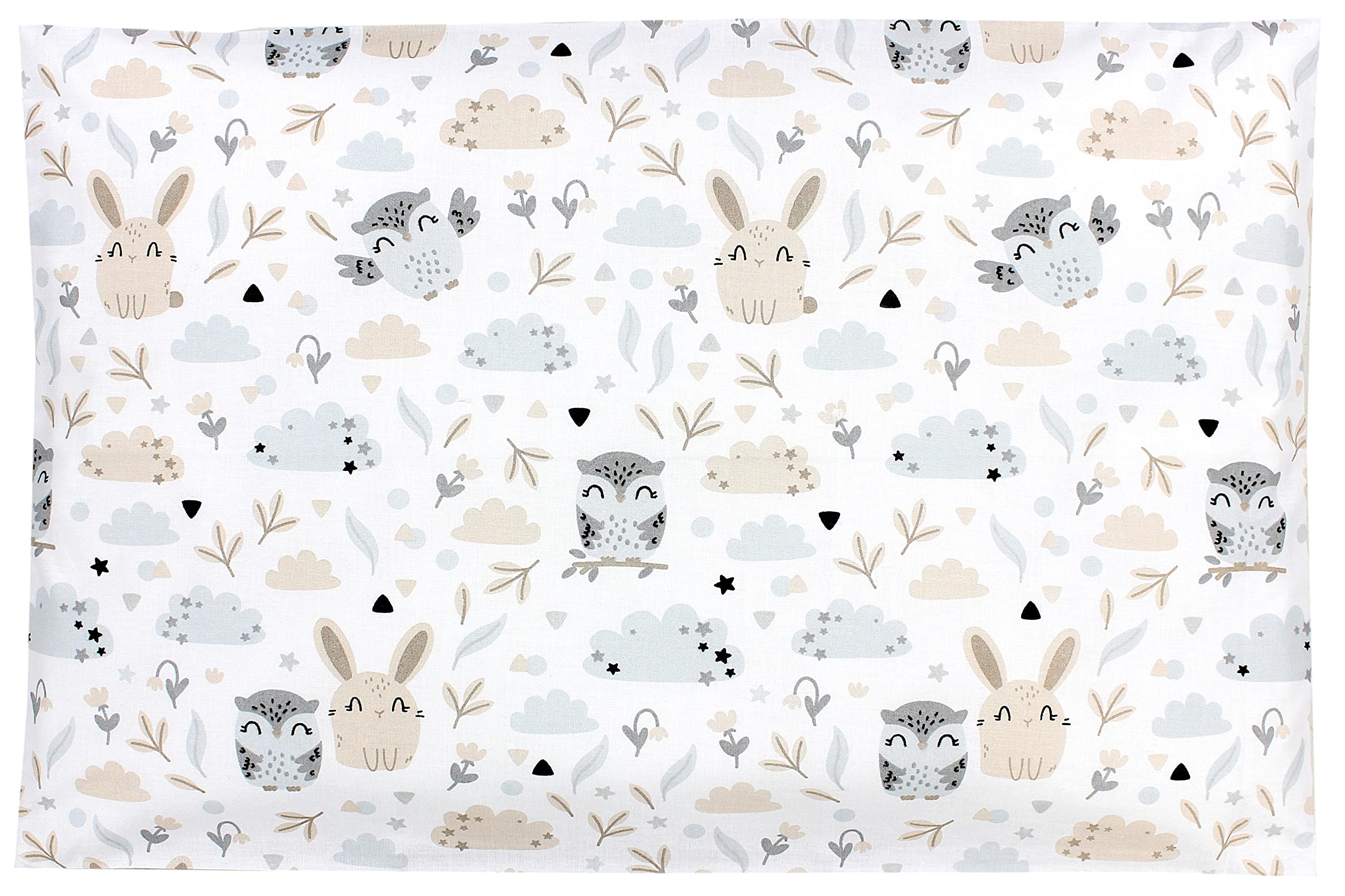 TupTam Fundas de Cojin con Diseño Decorativo para Niños Paquete de 2, Conejo/Búho, 50 x 50 cm
