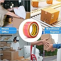 Vista 6 de LLPT Cinta de embalaje con impresión de agradecimiento de 1.88 pulgadas x 65 yardas cada uno, paquete de 8 sellos de seguridad resistentes de alta