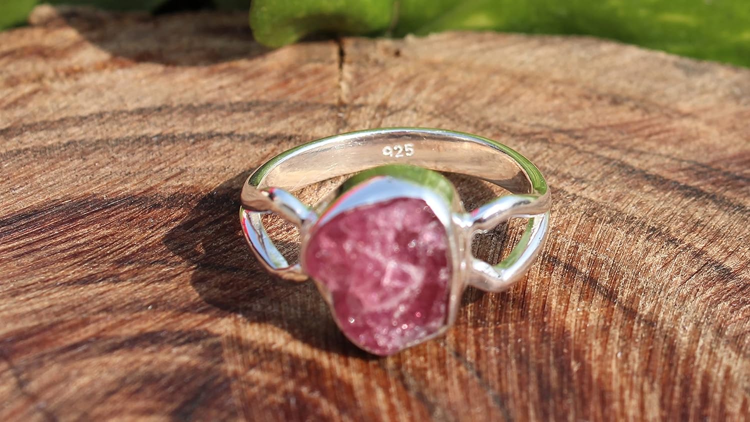 Raw Ruby Ring | July Birthstone Natural Ruby Ring | Raw Gemstone Handmade Silver Ring | Sterling Solid Silver 925 | Handmade Jewelry