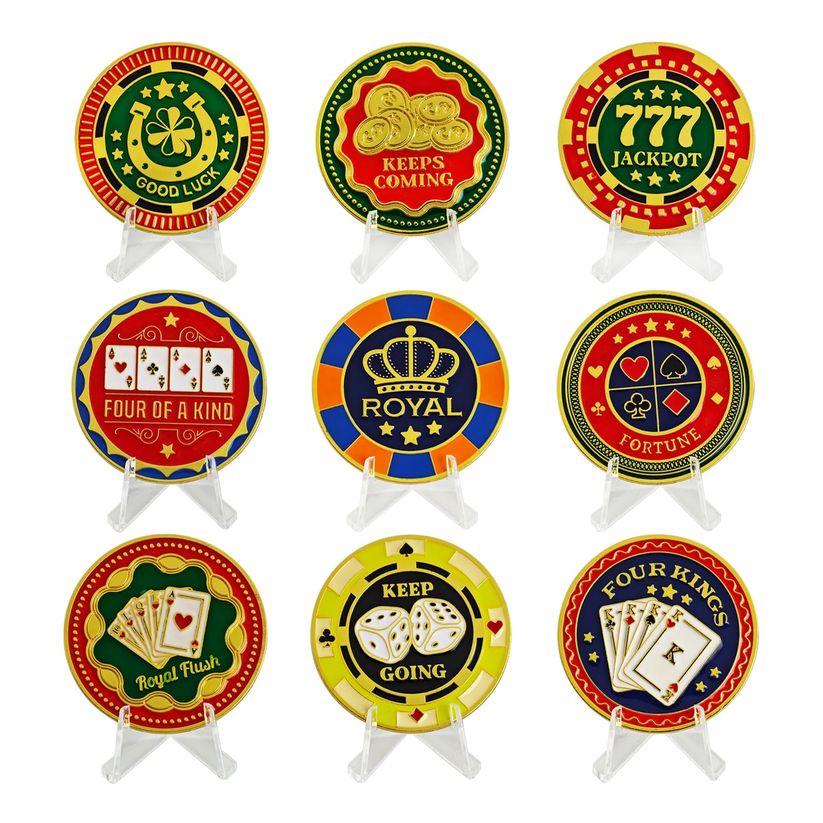 Juanxian Feng Shui Sure Win Winning Streak Coins Wealth Prosperity Winning Hand Wealth Home Decorating Harmony Balance Peace Chinese JW5656 Set Of 9 - Image 3