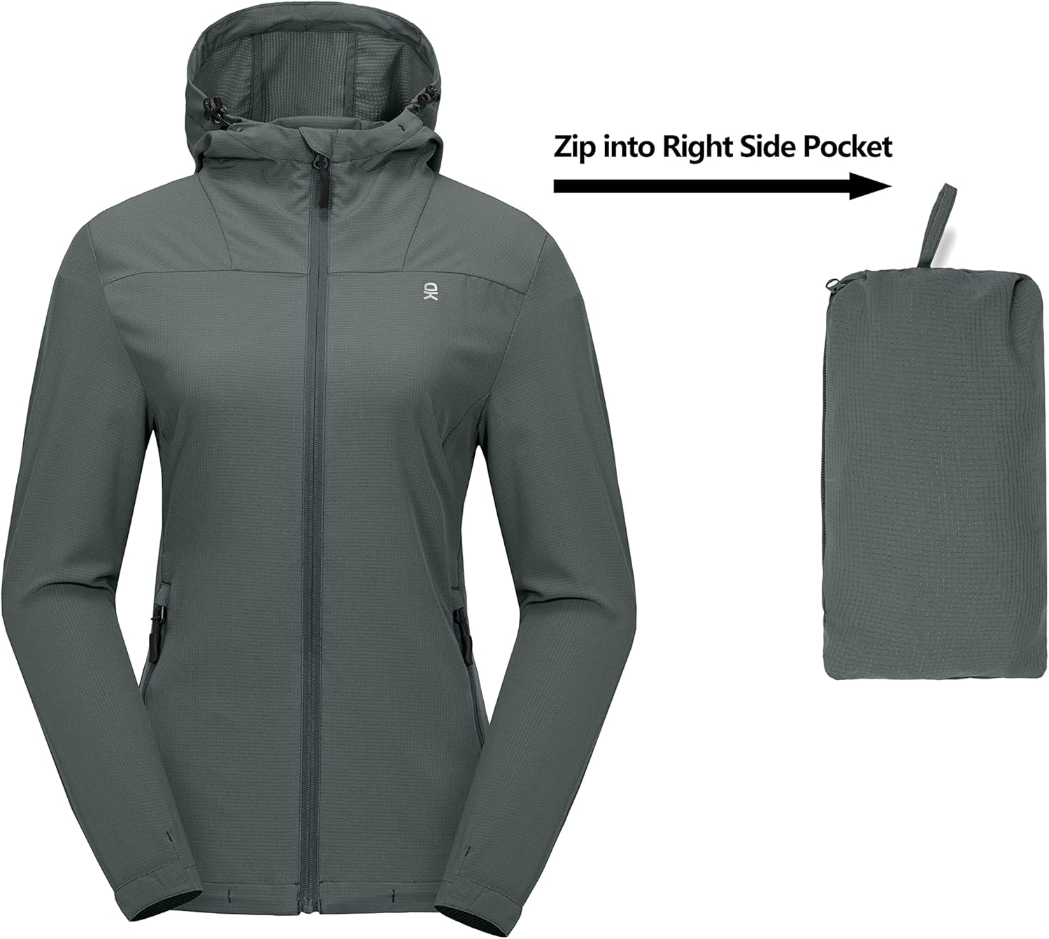 Little Donkey Andy Women's Sun Protection Hoodie Jackets Long Sleeve UPF50+ Shirts Hiking Travel Camp Air Holes Full Zip - Image 4