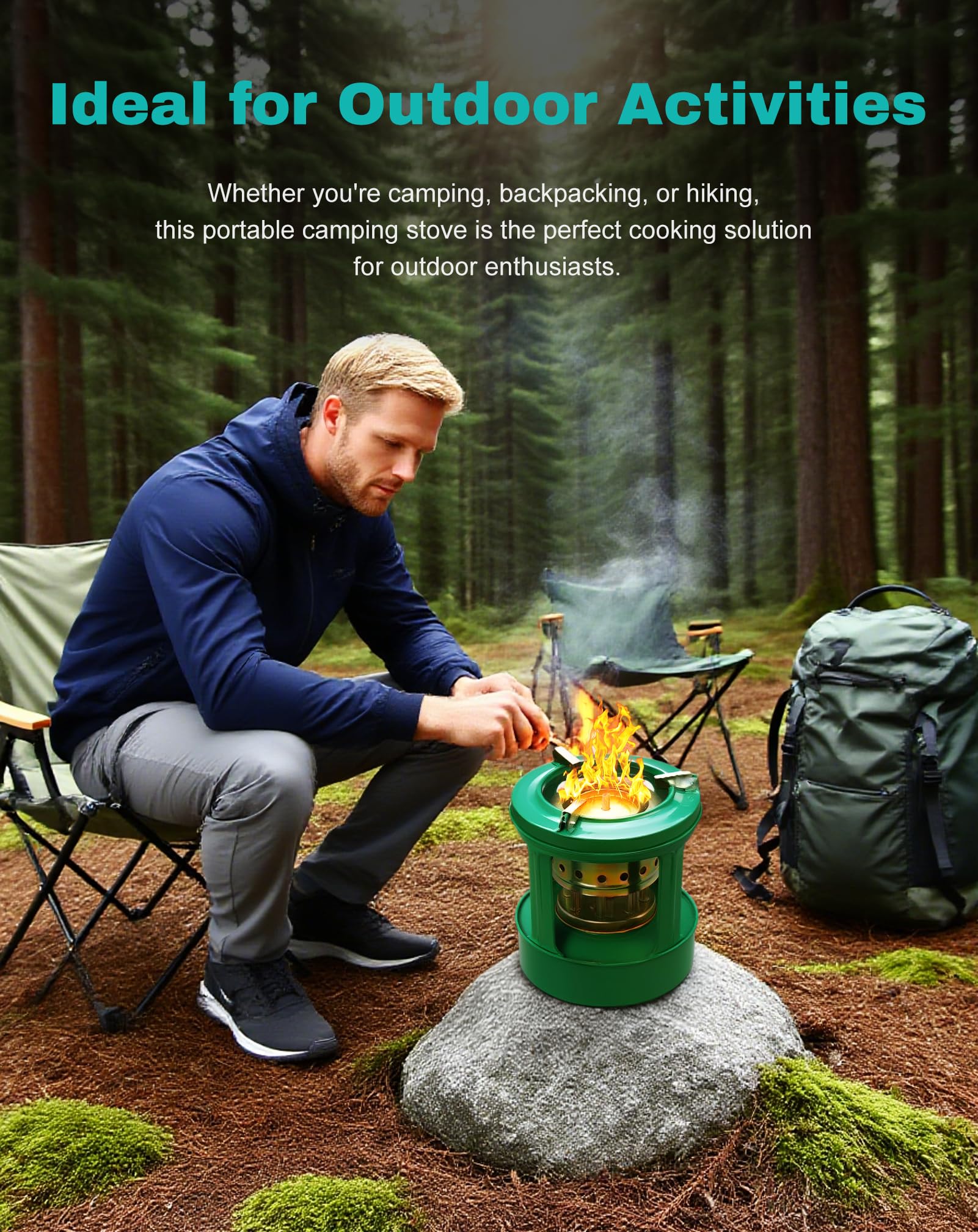 backpack picnic stove camping hiking Burner Furnace, Efficient Portable Camping Stove, Backpacking Oil Stoves Cooker Cookware, Handy Outdoor Portable Kerosene (Round) : Sports & Outdoors this camping stove boasts Trout Net Size:8 Pieces Feelfree Kayaks Lure 10
