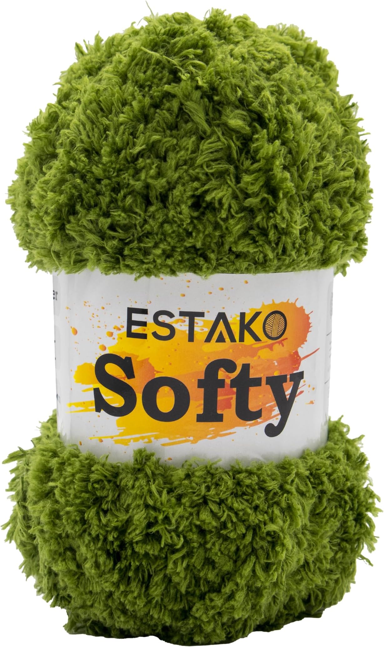 Gomitolo Lion Brand Sesame Street Fuzzy Friends – Elmo Rosso, 100g, 30m, Filato Jumbo Peluche - 6
