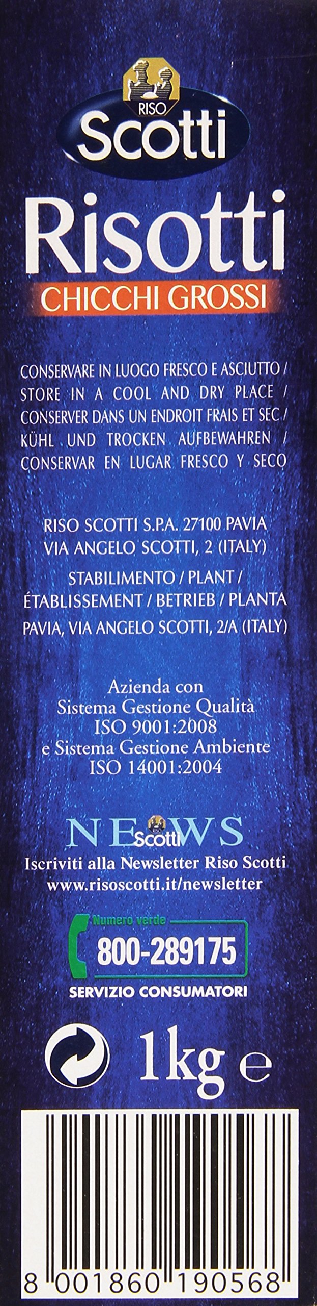 Riso Scotti - Risotti, Chicchi Grossi - 1000 g - [confezione da 10]