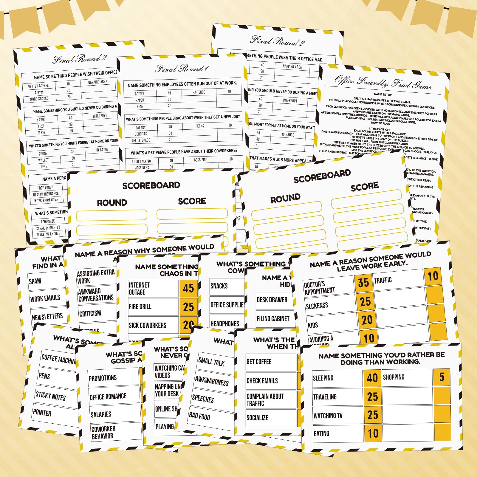 Gioco di feud amichevole per feste in ufficio con 2 cicalini di risposta, carte feud building per giochi in famiglia notte divertente quiz per gruppi di colleghi di lavoro