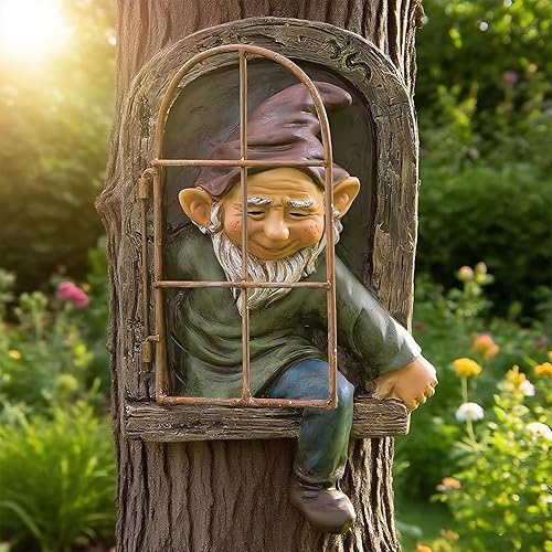 Miniatura 2 de Teaeeno Estatuas de elfo de 12 pulgadas, decoración caprichosa al aire libre, decoración de gnomos de hadas, adornos de escultura de jardín para