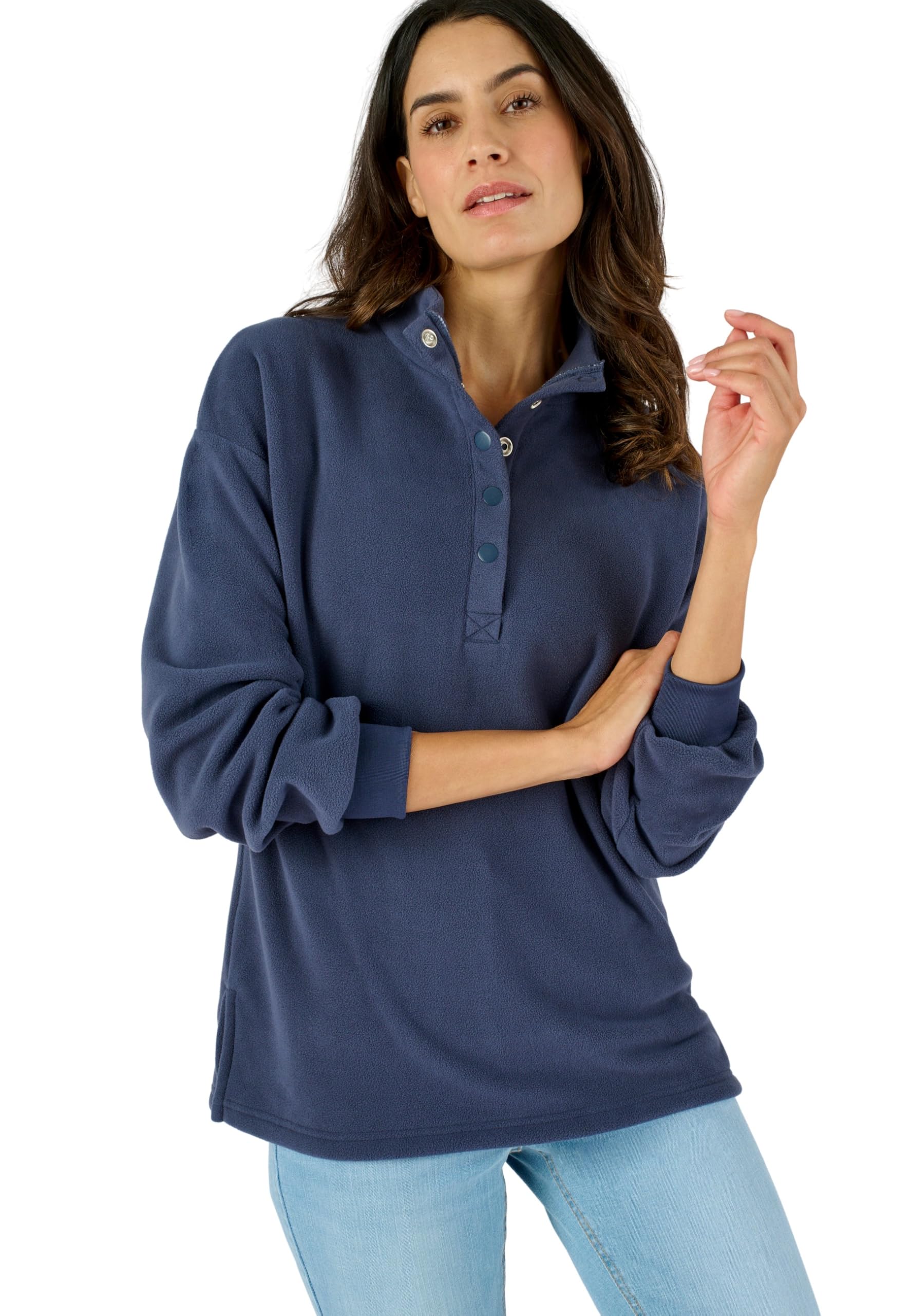 Damart - Thermolactyl Funnel Neck Fleece, Navy, 18/20