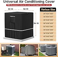Vista 23 de LXKCKJ Air Conditioner Cover for Outside Units - 420D Heavy-Duty Waterproof Winter AC Cover, All-Weather Protection for HVAC Condenser Units, Fits