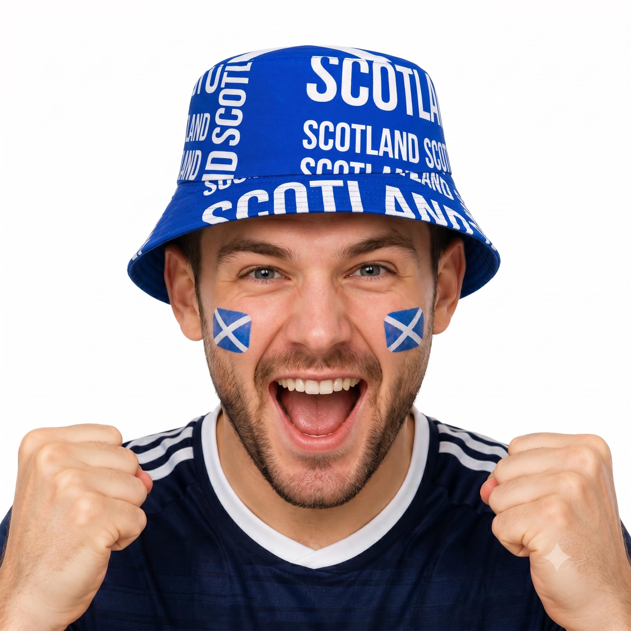 Truebuy Reversible Hat – Scottish Football Fan Gift Soft Wool Lightweight One Size Birthday Christmas Festival Accessory (Words)