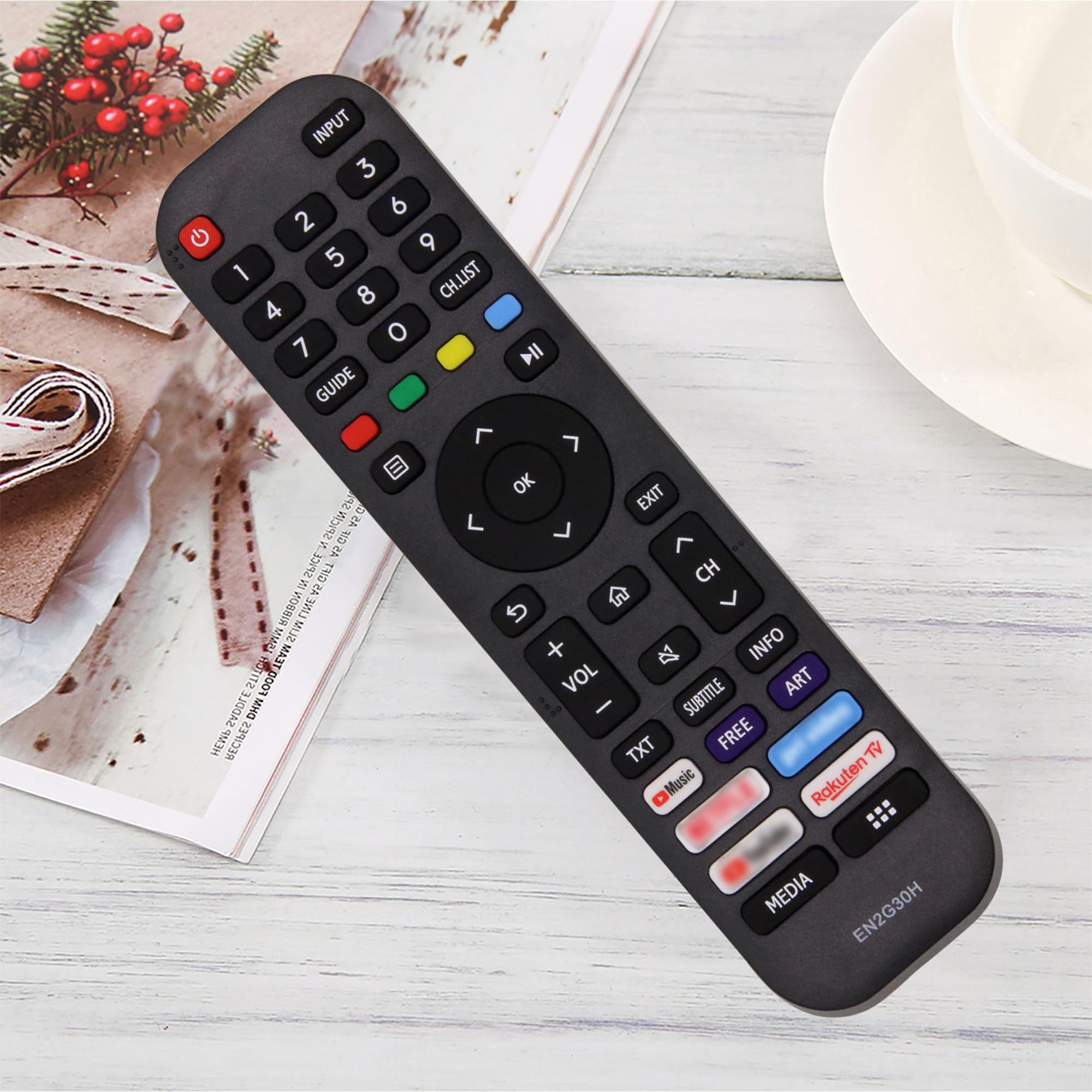 Nouvelle Riry - Remplacement de la télécommande Hisense EN2G30H pour la télévision Intelligente Hisense VIDAA LCD LED 4K UHD