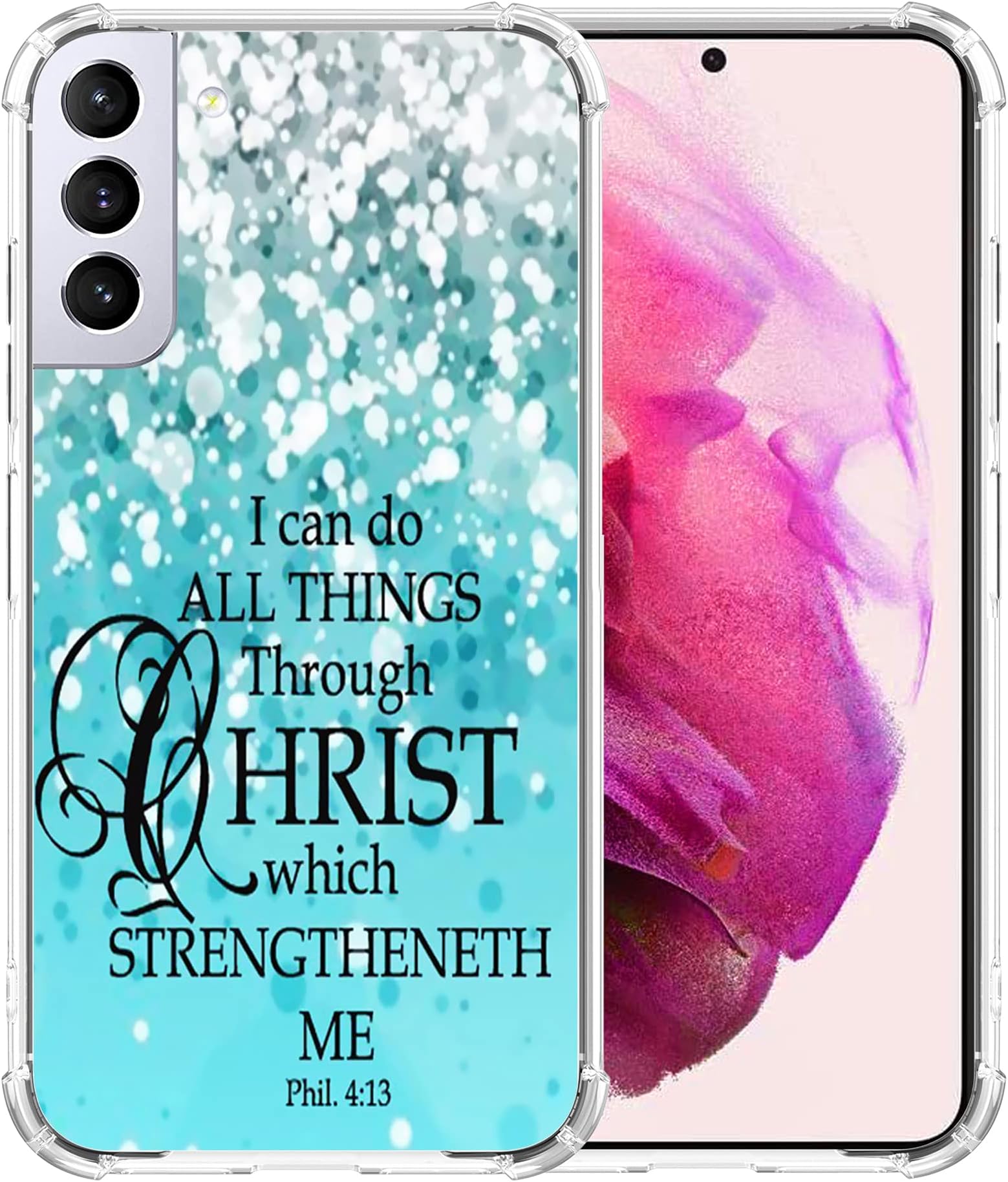CCLOT S21 Case Bible Verse Protective - S21 Case Cover Compatible for Samsung Galaxy S21 5G Christian Cheap (TPU Protective Heavy Duty Bumper)