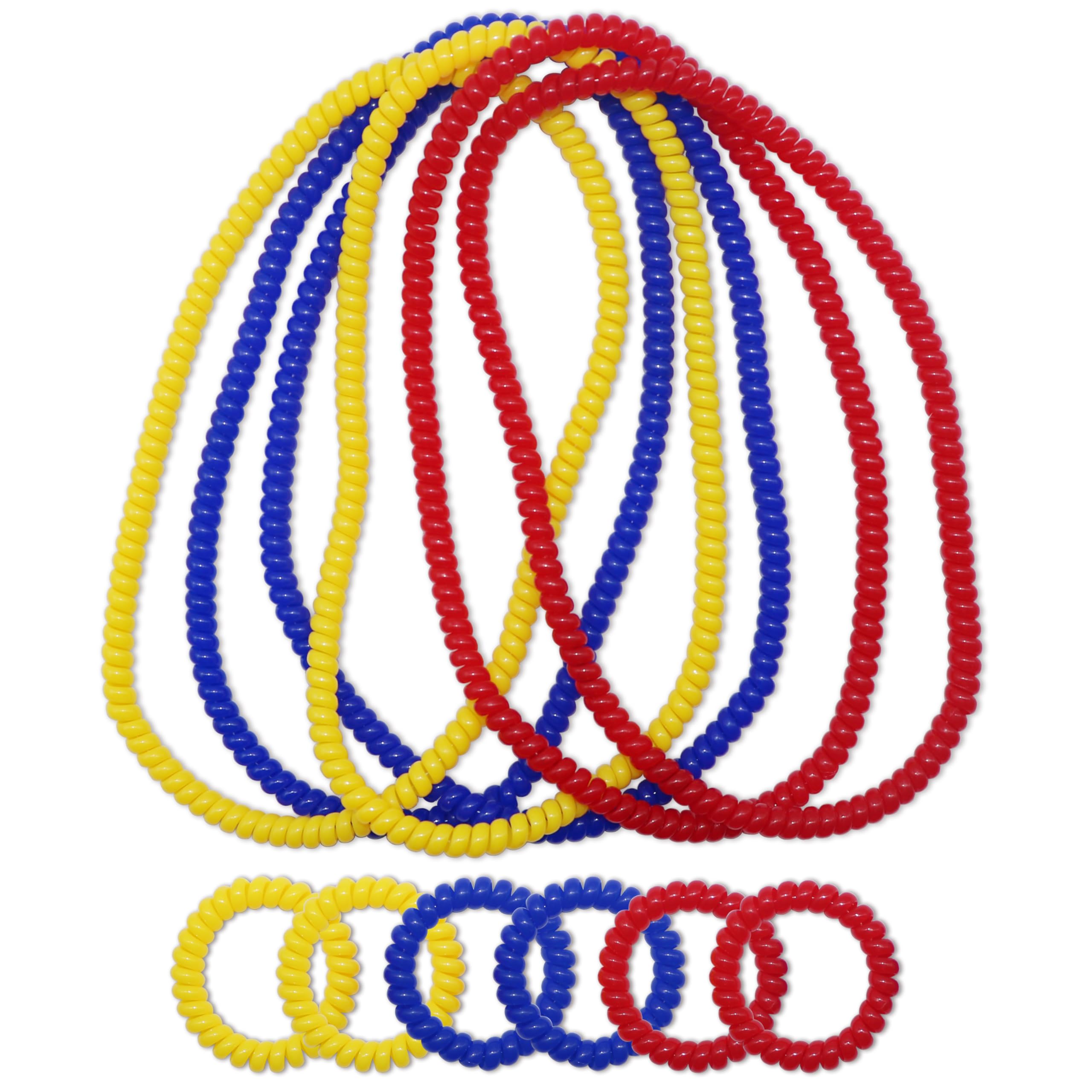 Chew Necklaces for Sensory Kids, 12 Pack Stretchy Coil Toddler Bracelets Chewy Necklace Sensory Toys for Kids with Autism, ADHD, Biting, Teething Needs, Autism Fidget Toys Reduce Stress and Anxiety