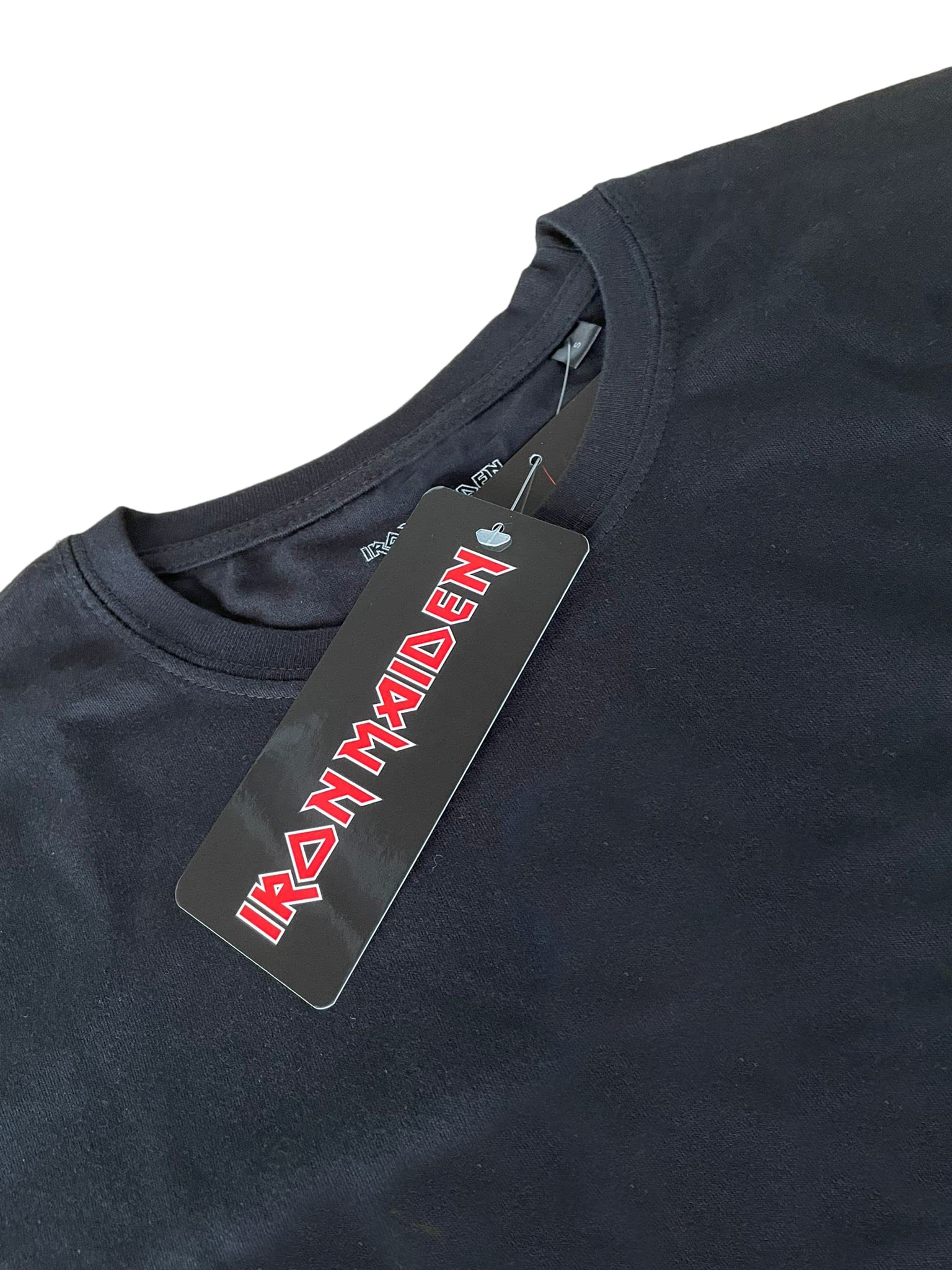 T-shirt Iron Maiden Fear of The Dark. T-shirt Rock Officiel Noir. Bande Heavy Metal. Coton Unisexe. Adulte Garçon.