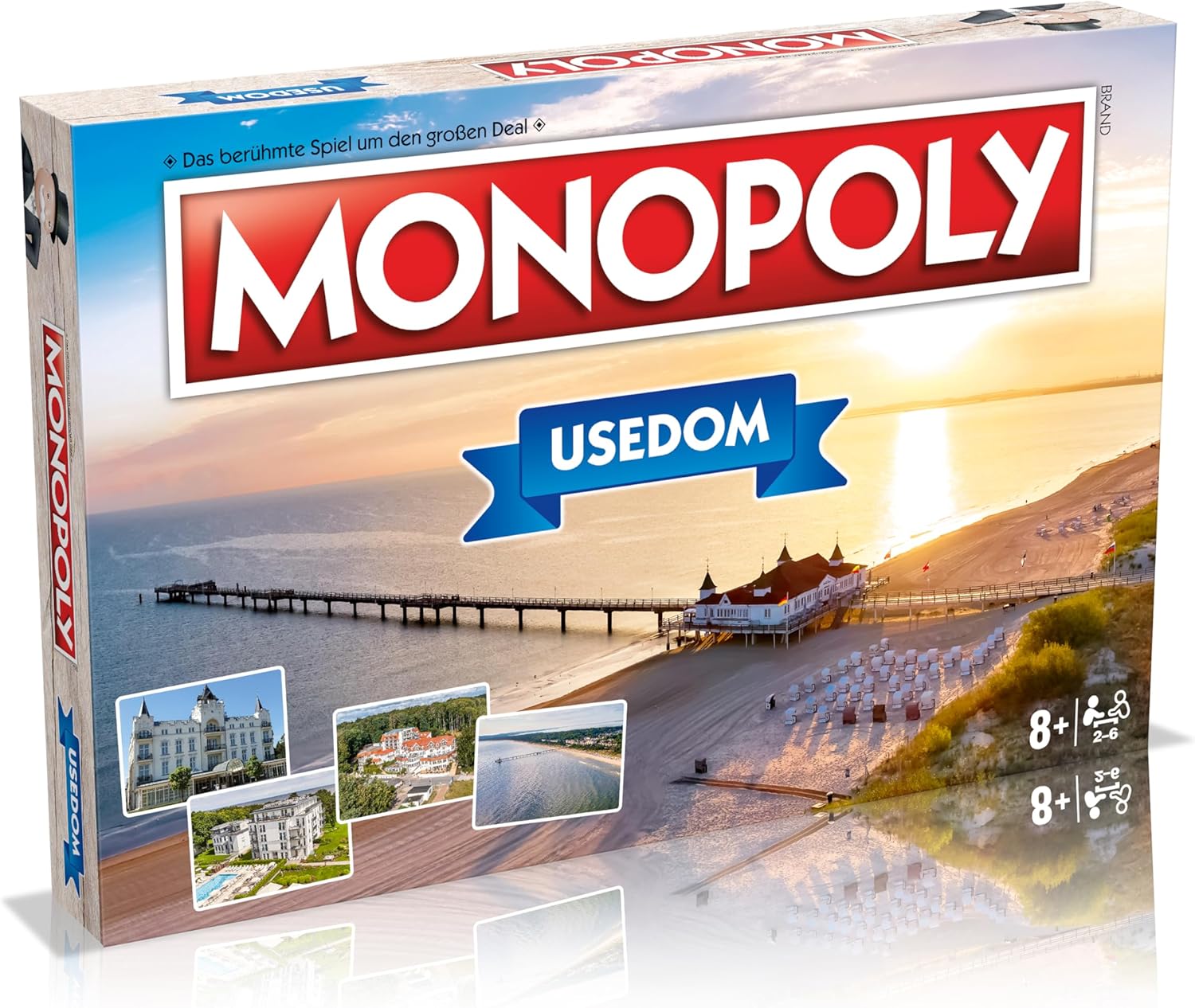 Winning Moves Monopoly Usedom Edition - Monopoly Städte-Edition - Familienspiele Strategie Brettspiele Usedom - 2+ Spieler ab 8+ Jahren - Deutsch