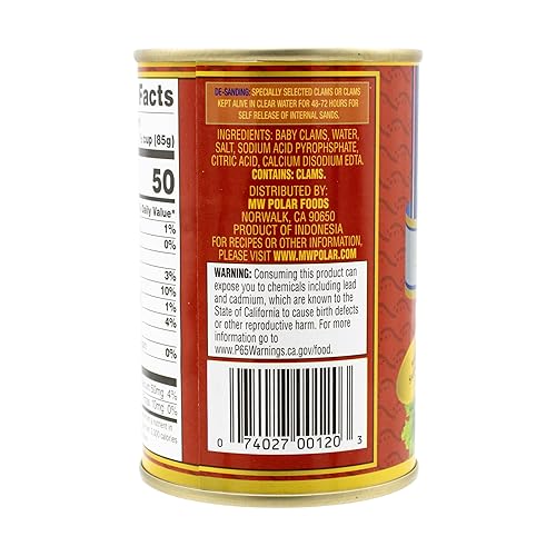 Miniatura 3 de MW Polar Seafood almejas enteras para bebés 10 onzas paquete de 12 2120