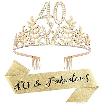U00c9charpe Pour 40e Anniversaire - Couronne De Princesse - Diadu00e8me De