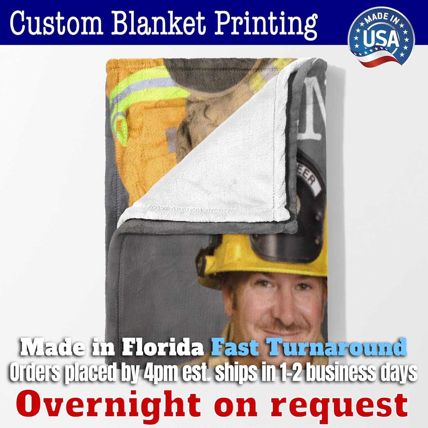 Custom Blanket with Photos Text, Customized Blanket with Multiple Designs, Personalized Blanket for Mom Dad Couple Girlfriend Boyfriend Wife Husband HD Printing Photo Blanket. (50" x 60" Sherpa)