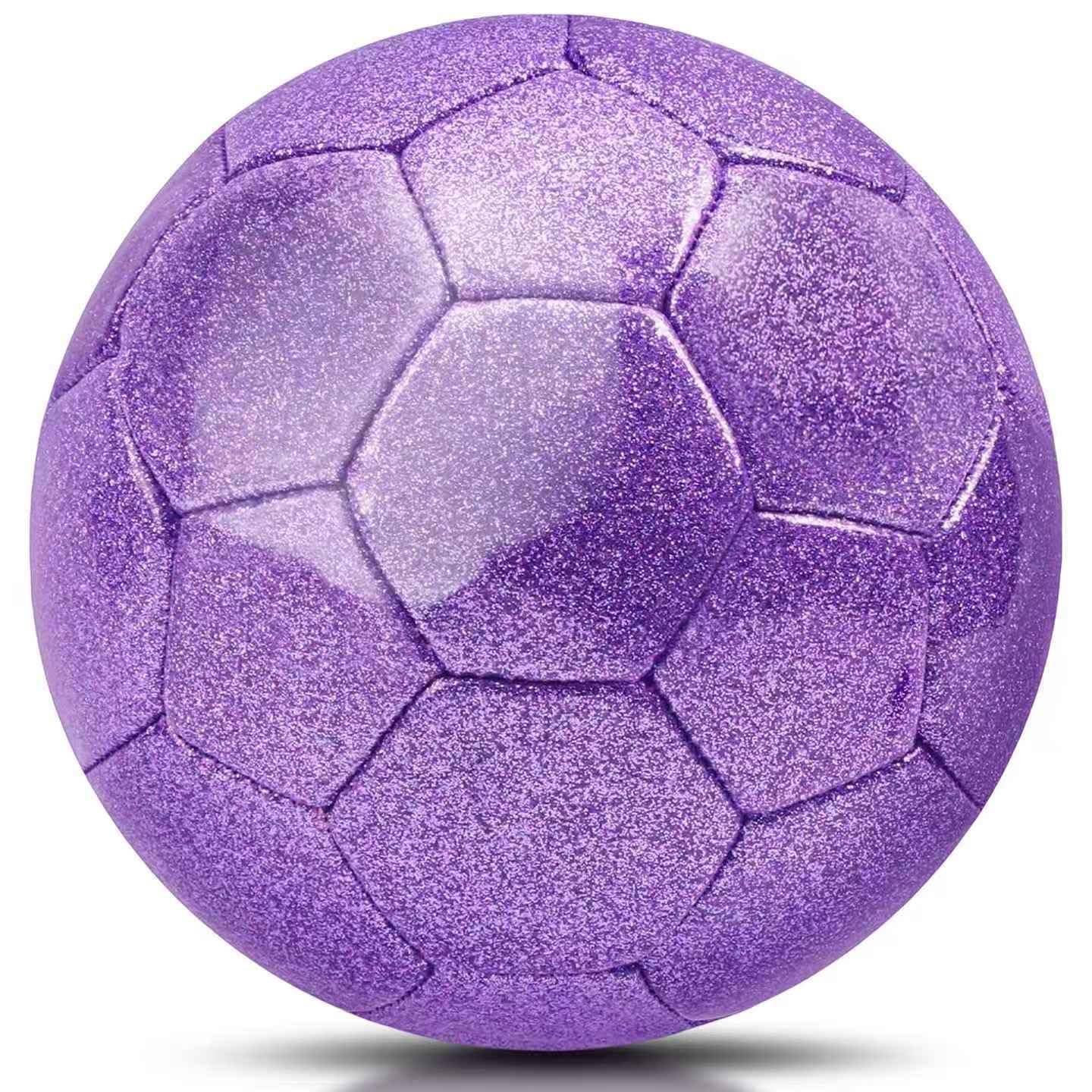 Champhox Size 4 Soccer Ball Glitter Pink - Kids Aged 4-6 6-8 8-12 Outdoors Sports Training Ball Recreation Playing Ball Teens Girls Children Youth