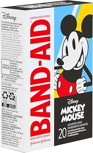 Miniatura 7 de Band-Aid Vendajes adhesivos de marca para pequeños cortes y rasguños, cuidado de heridas con Mickey Mouse de Disney, vendajes divertidos para niños